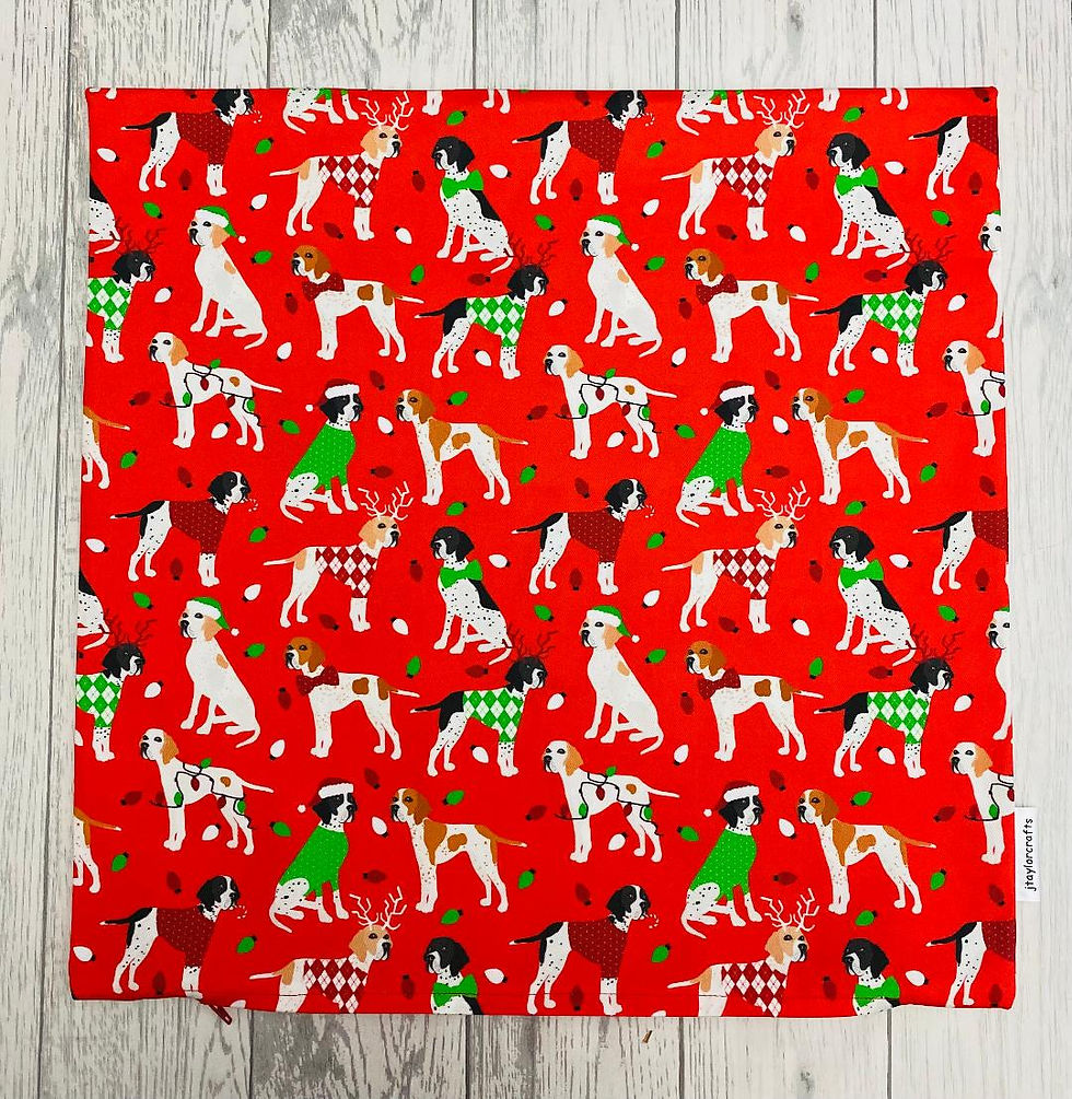 Thumbnail: Pointer Red Christmas Cushion Cover