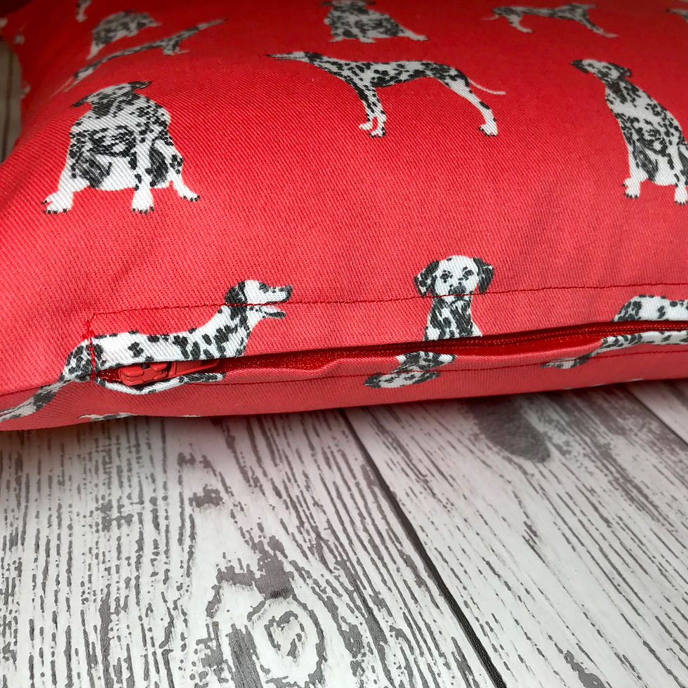 Thumbnail: Red Dalmatian Dog Print Cushion Cover