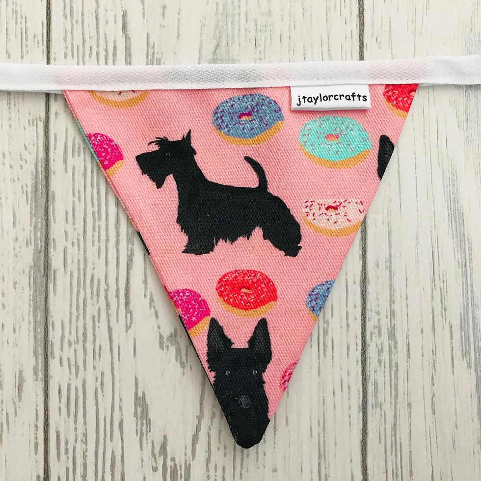 Thumbnail: Pink Scottish Terrier Bunting
