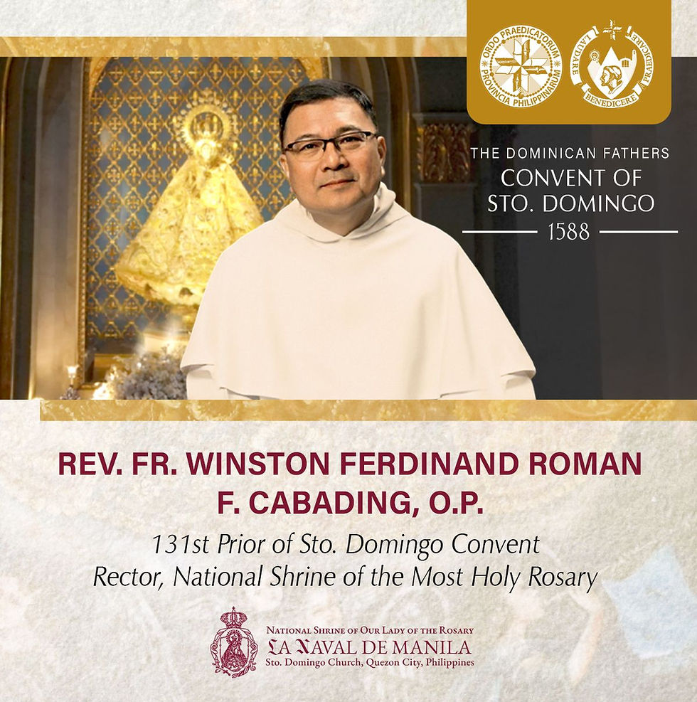 Fr. Winston Cabading, OP, Installed as Prior of Santo Domingo Convent and Rector of the National Shrine of Our Lady of the Rosary La Naval de Manila