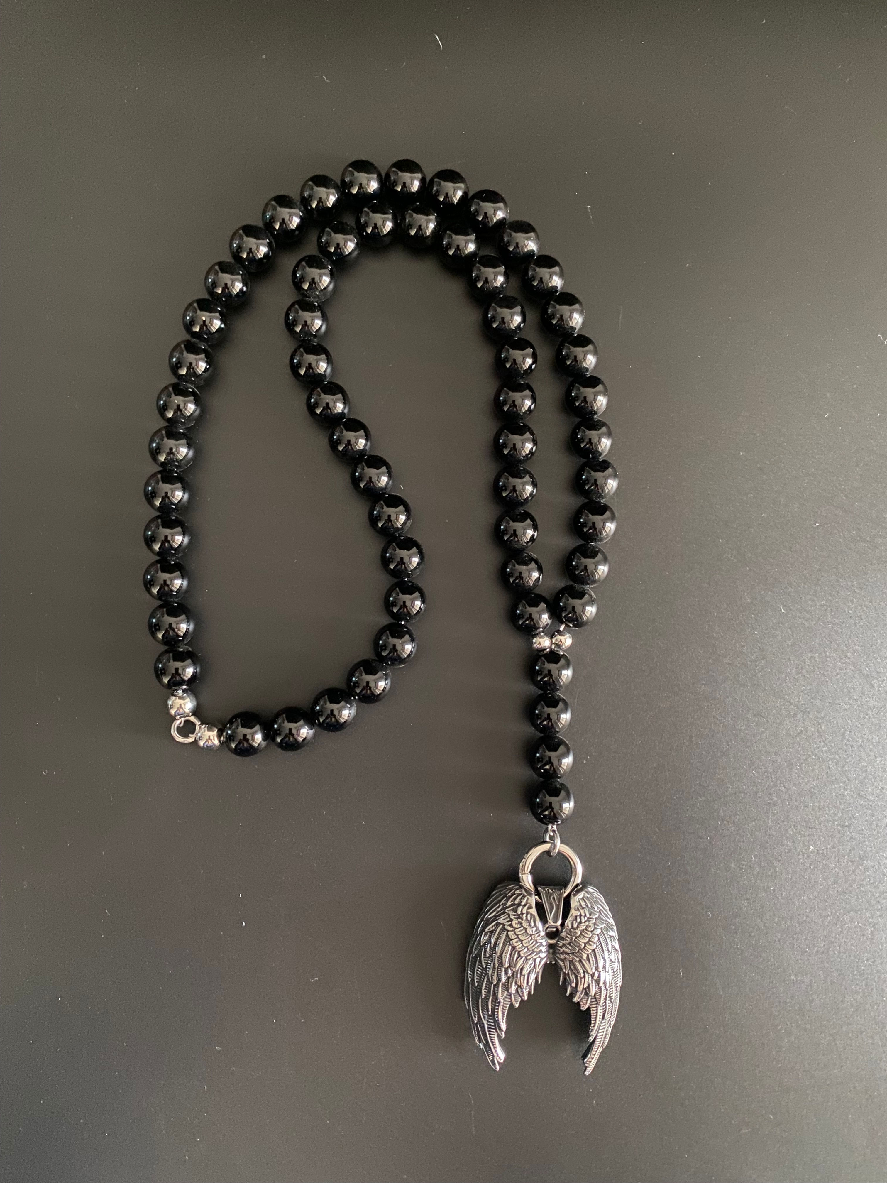 CHAPELET 12MM en Onyx Brillante