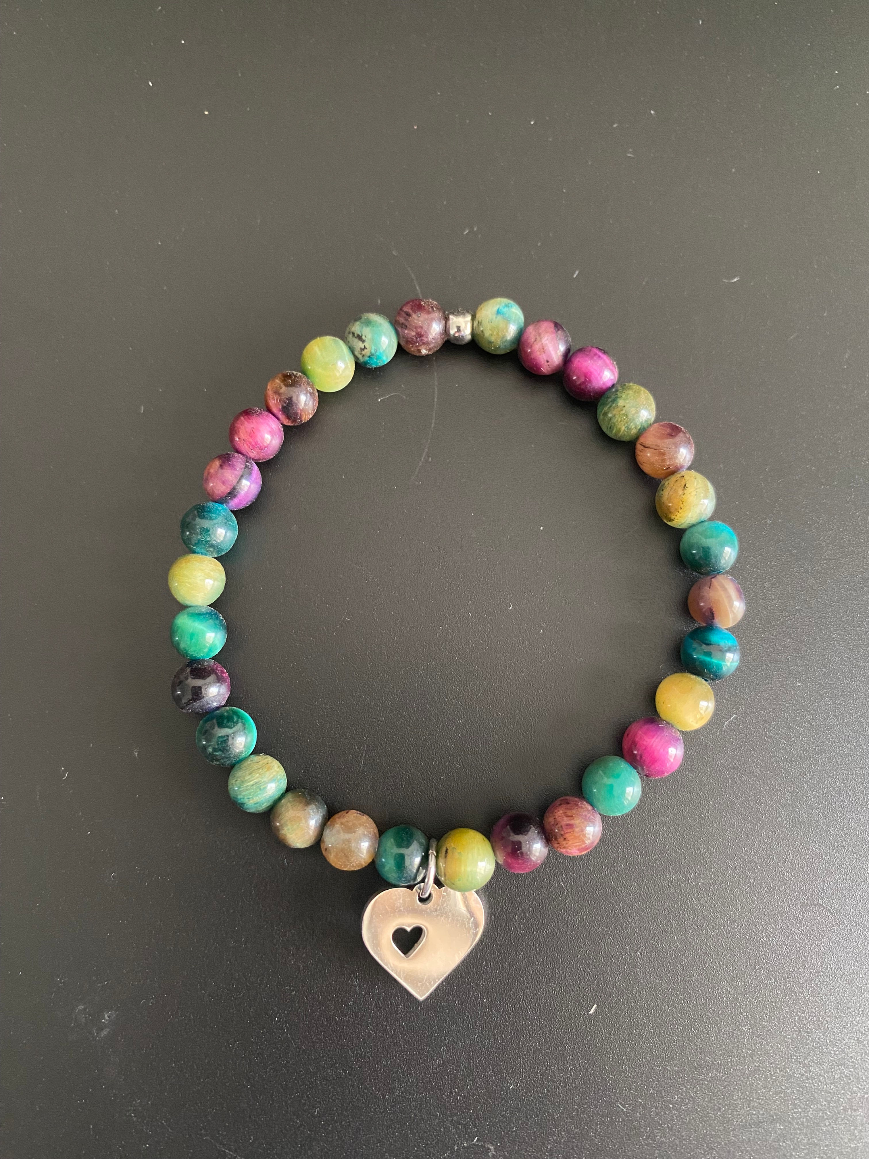 BRACELET 6MM en Œil de Tigre mélangé