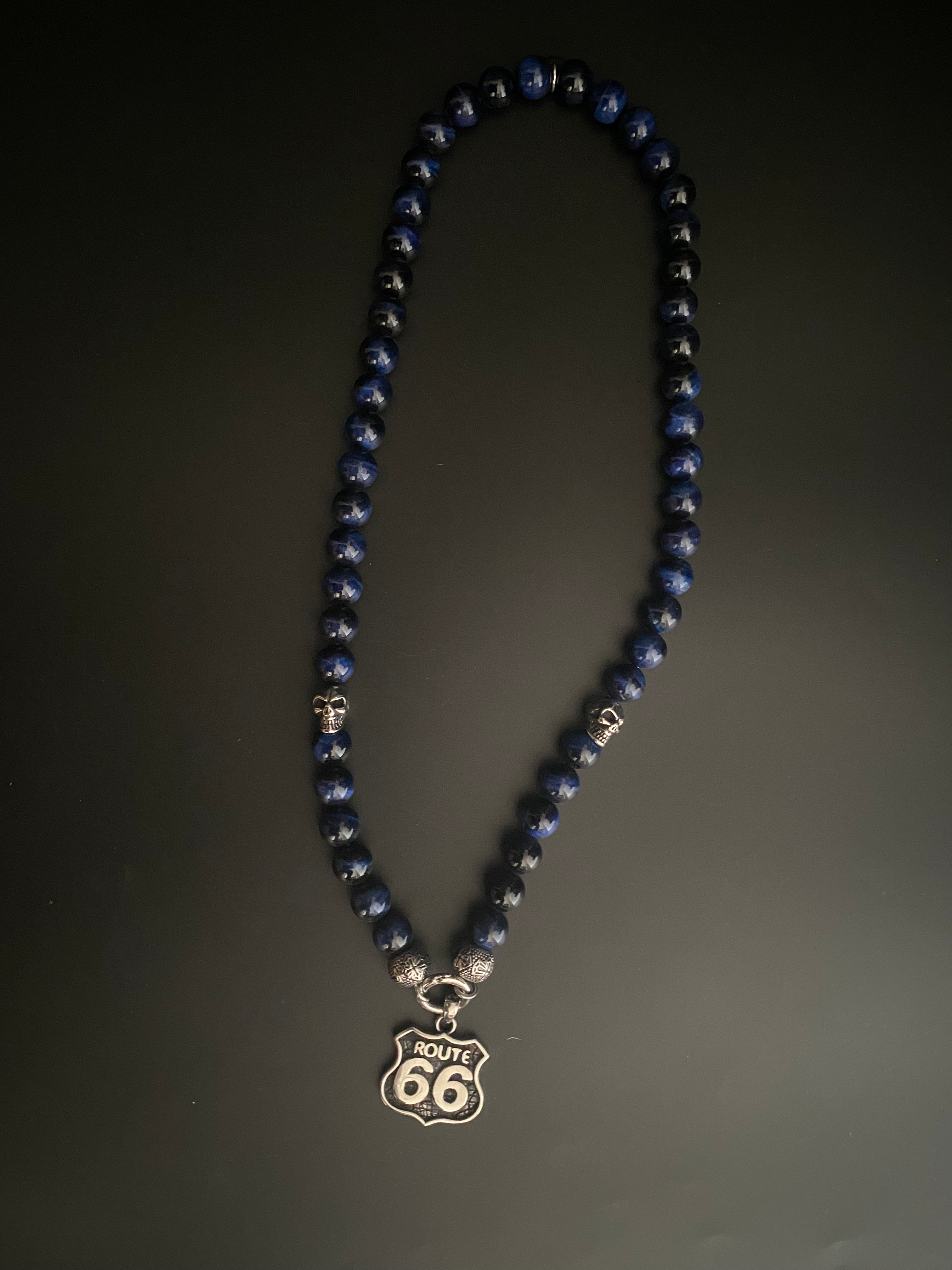 COLLIER 12MM en Œil de Faucon