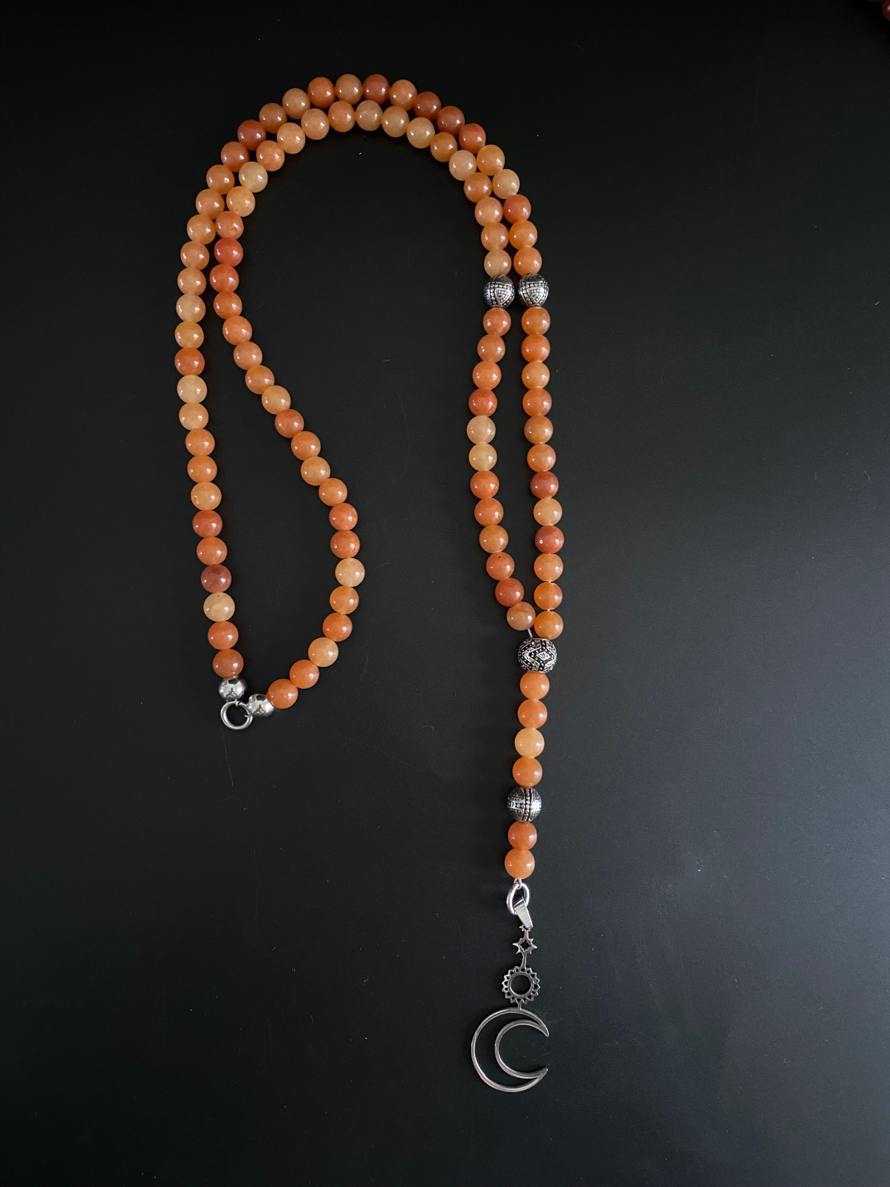 CHAPELET 8MM en Cornaline