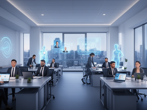 Browser based AI virtual office for a remote team with meeting rooms, human avatars and AI assistants