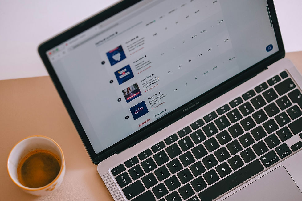 Digital marketing analytics and content planning workspace for businesses comparing agencies in Zanzibar