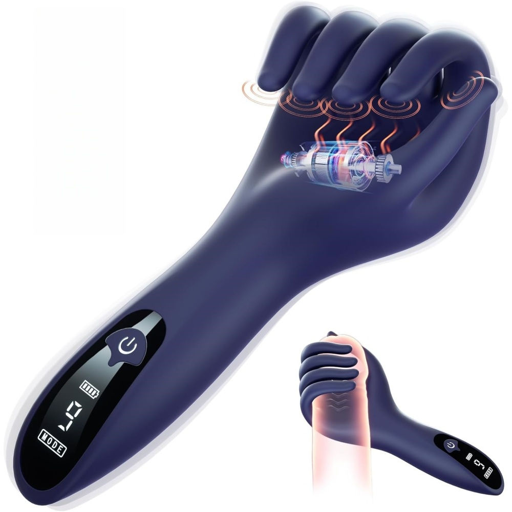 Futuristic Hand-Shaped Vibrator with Digital Display