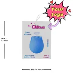 Thumbnail: Glow-in-the-Dark Blue Rose Air-Pulse Massager