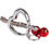 Thumbnail: Heart & Arrow Adjustable Metal Clamps with Red Jingle Bells