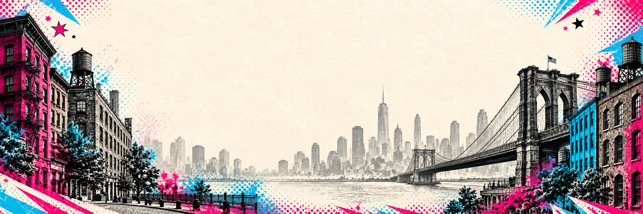 DUMBO Skyline in Ink and Color.webp