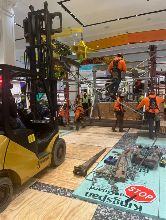 Preparation of the work area and structure