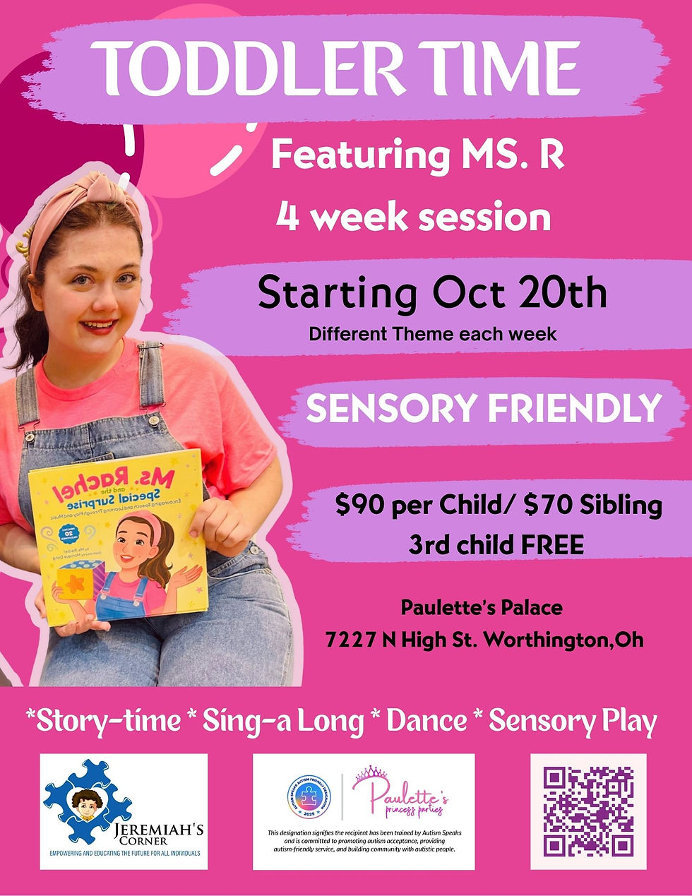Toddler Time with MS R 4 week session starting OCT 20th !