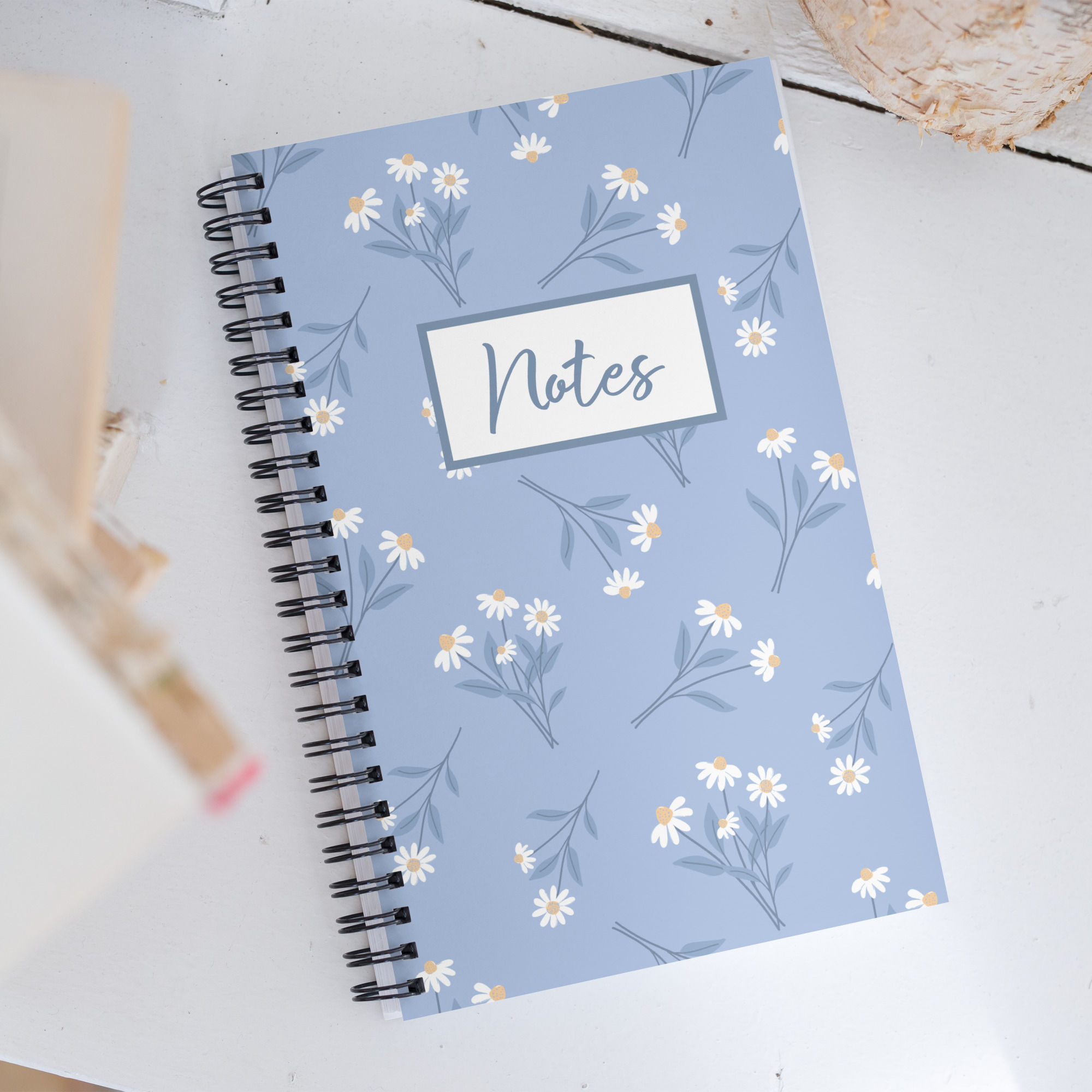 Just Bloom Blue - Notes Blank Spiral notebook