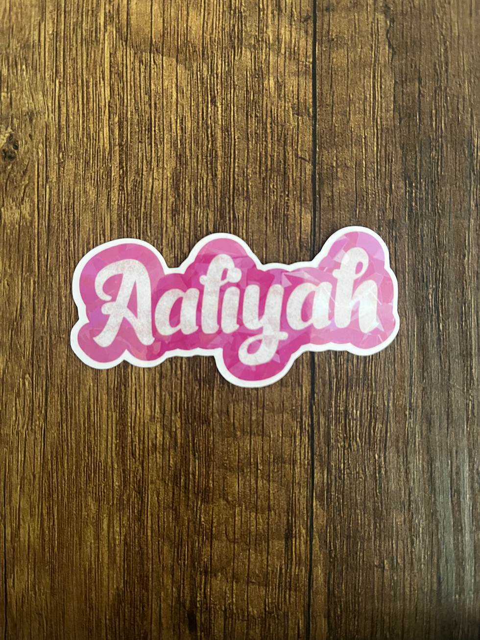 Thumbnail: Aaliyah Name Sticker - Select Design