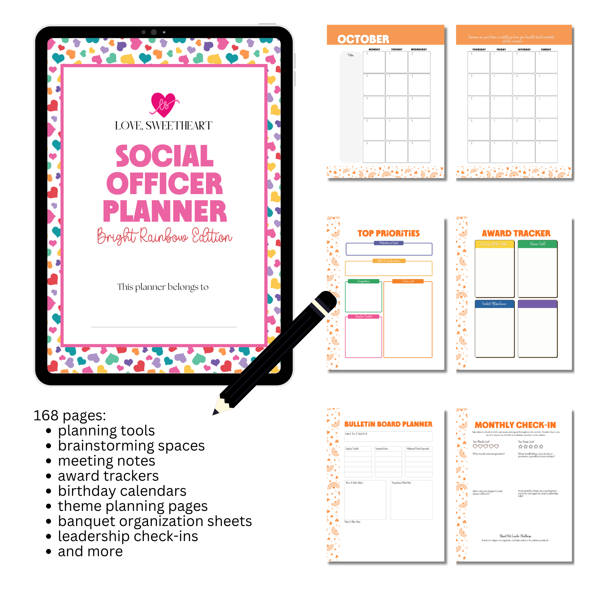 Bright Rainbow | Social Officer Planner | Team/Educator License