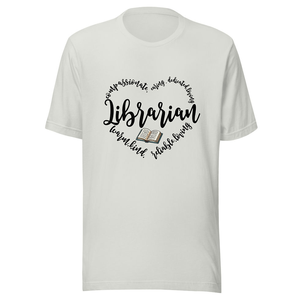Thumbnail: Librarian Heart Unisex t-shirt