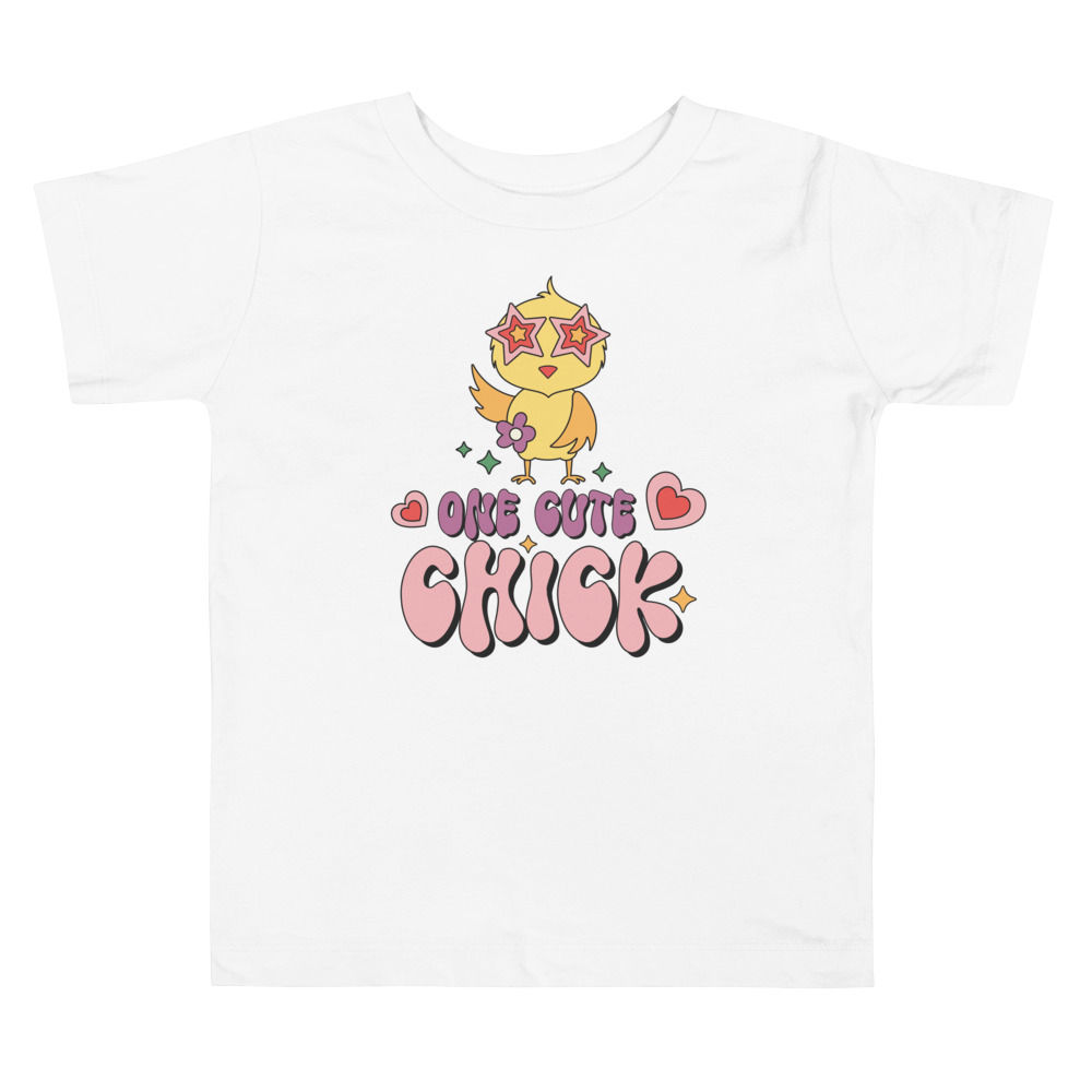 One Cute Chick Toddler Short Sleeve Tee