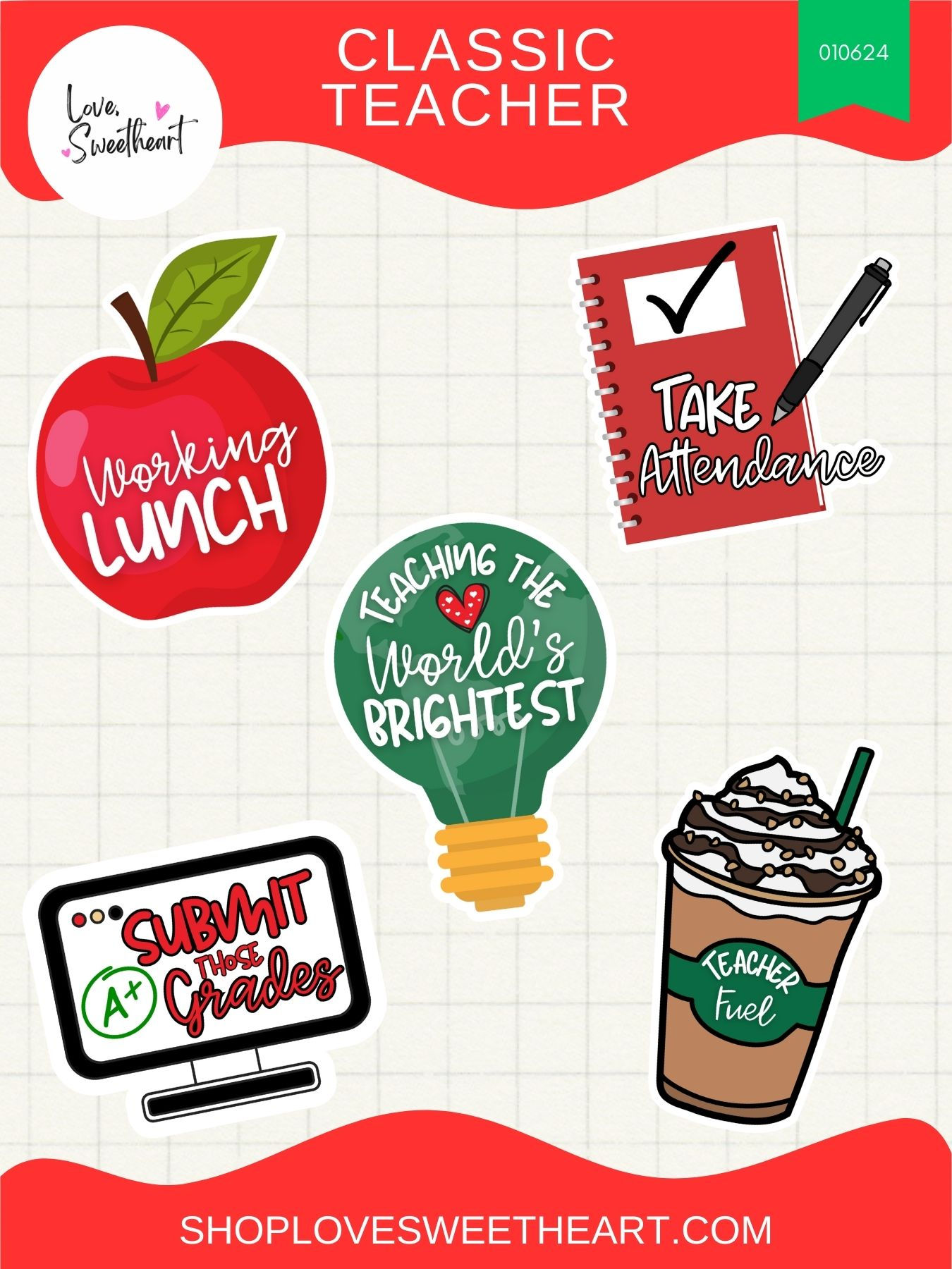 Classic Teach Sticker Sheet - 010624