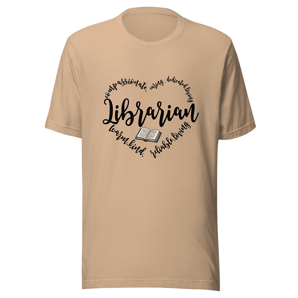 Thumbnail: Librarian Heart Unisex t-shirt