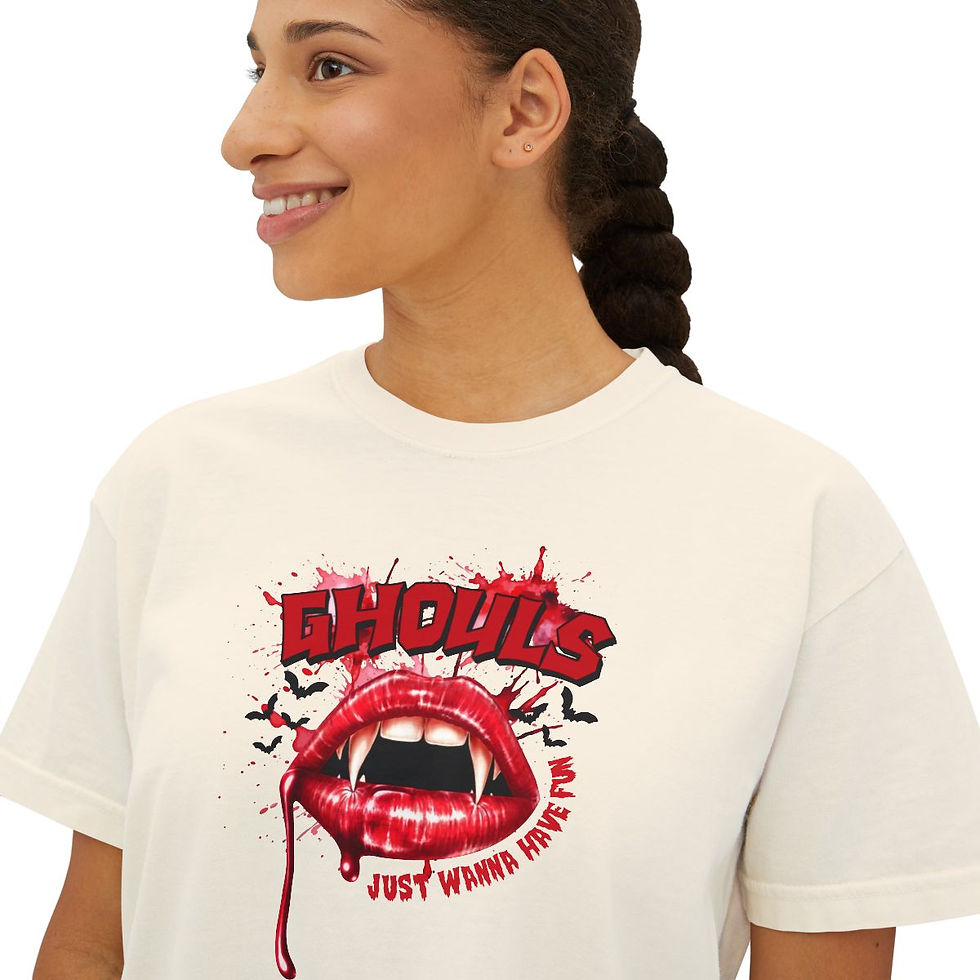 Thumbnail: Ghoul's Just Wanna Have Fun | Vamp Vibes Women's Boxy Tee