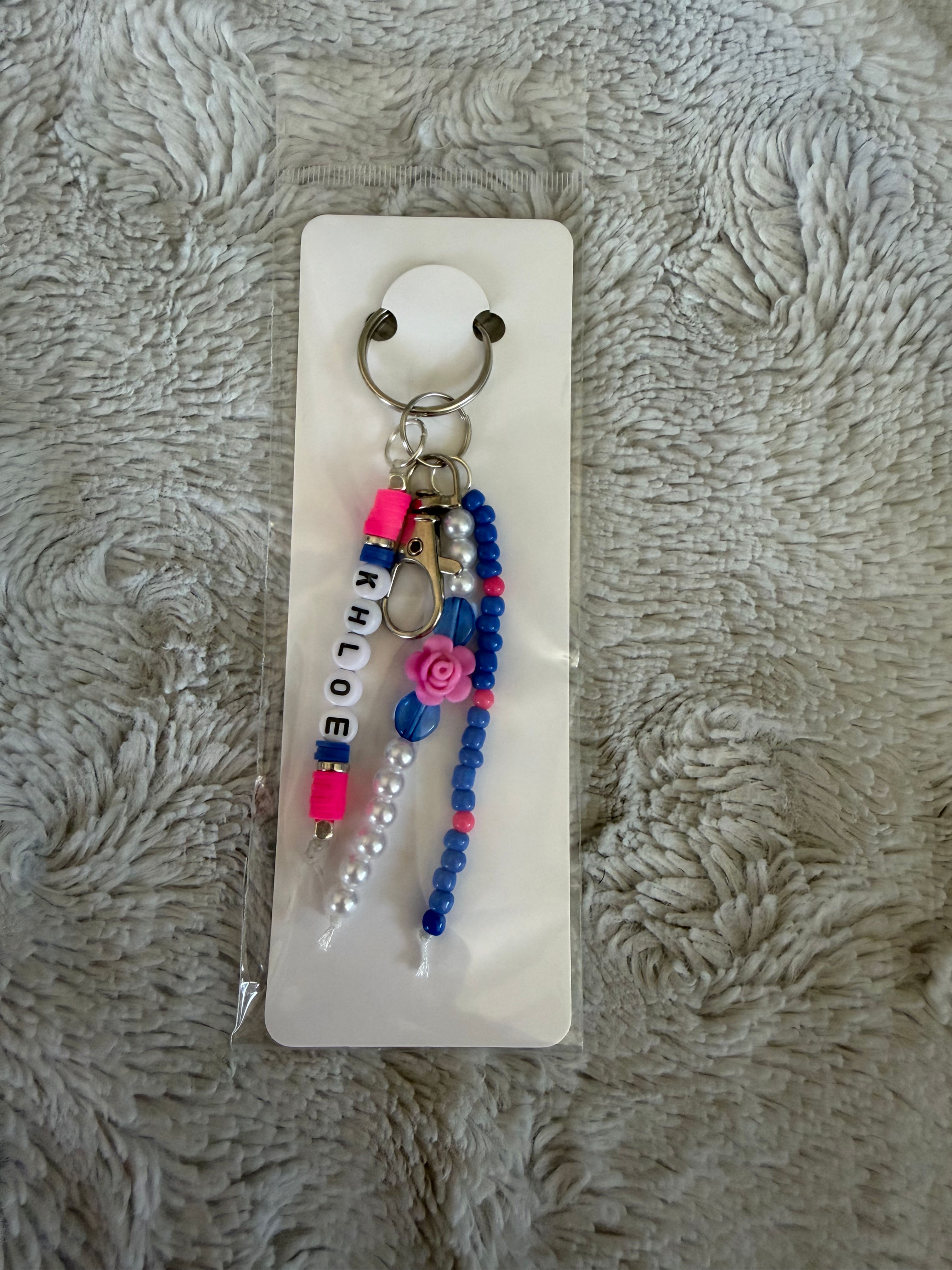 Beaded Name Keychain | K