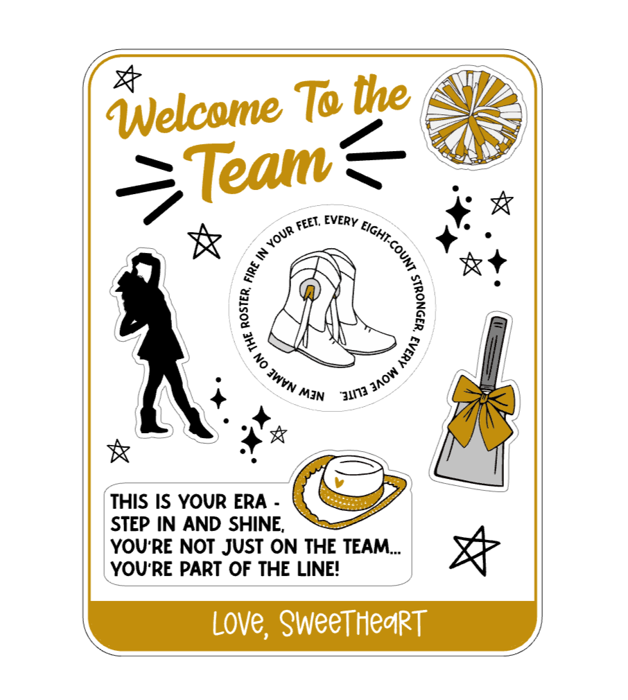Thumbnail: Welcome To The Team Sticker Sheet | Select Color