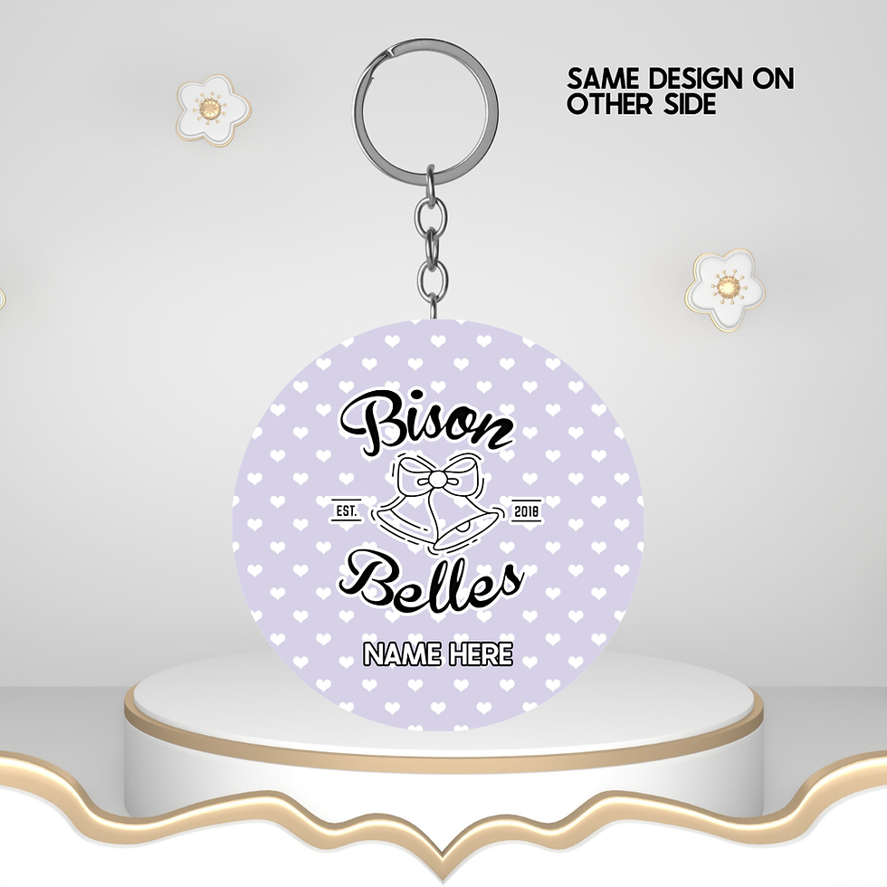 Bison Belles Logo Keychain