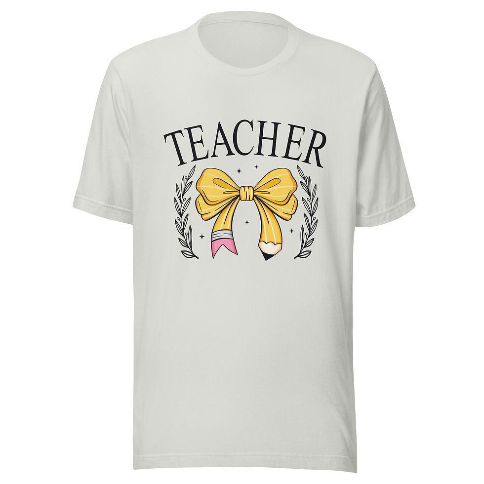 Thumbnail: Bow Pencil Teacher Unisex t-shirt