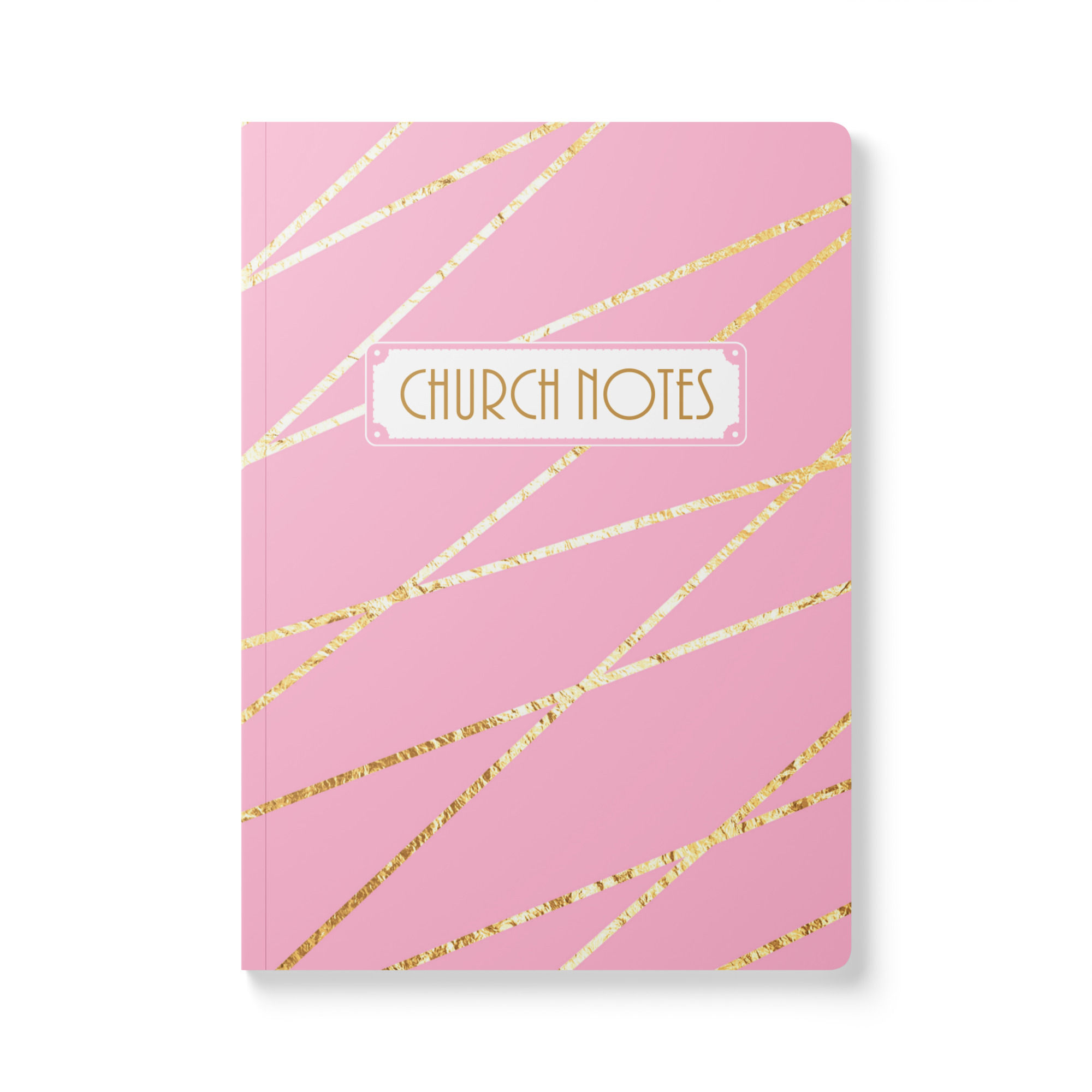 Church Notes | Pink & Gold Softcover journal