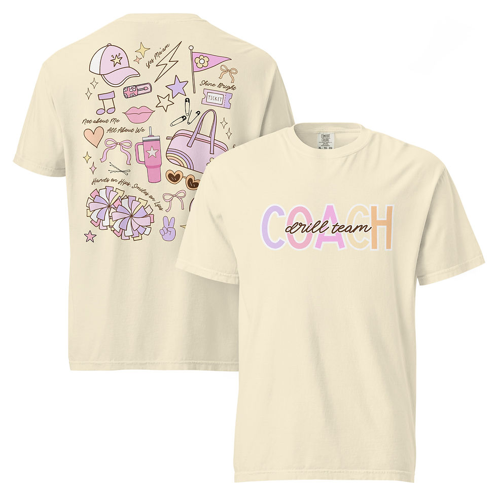 Thumbnail: Drill Team Coach Vibes Comfort Colors Tee