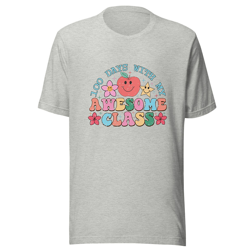 Thumbnail: 100 Days with Awesome Class Unisex t-shirt