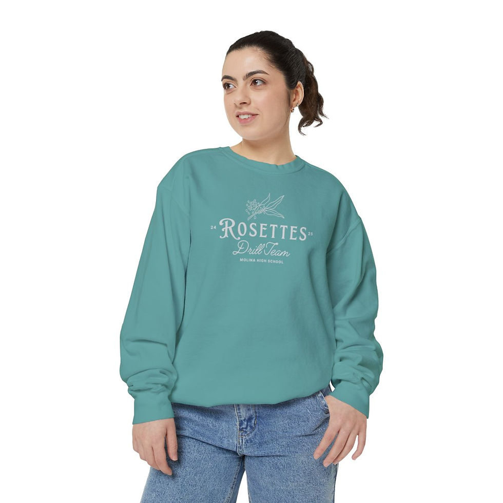 Thumbnail: Rosettes | Floral Unisex Garment-Dyed Sweatshirt