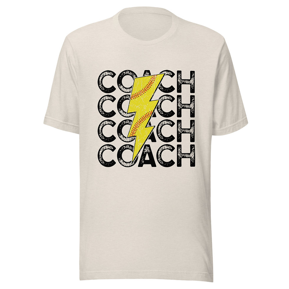 Thumbnail: Softball Coach Bolt Unisex t-shirt