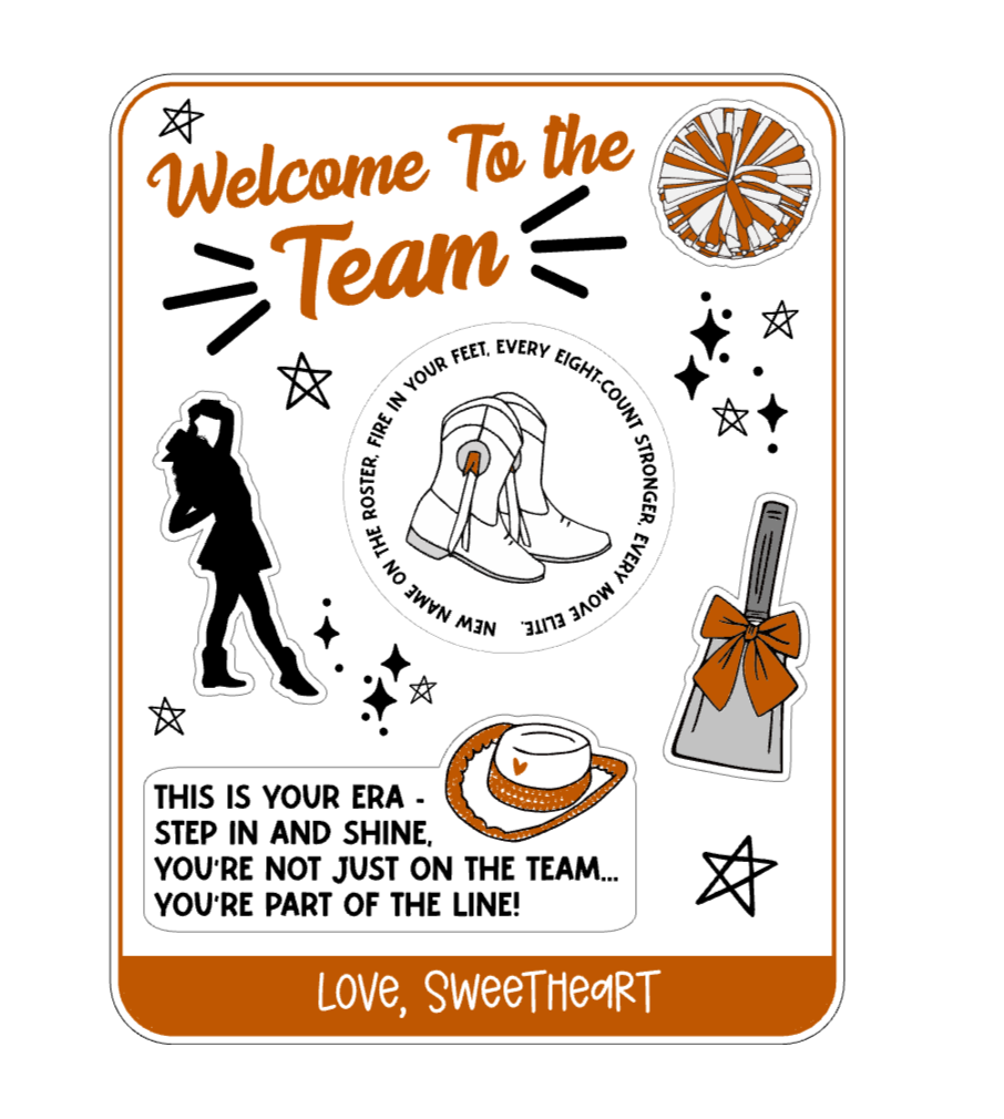 Thumbnail: Welcome To The Team Sticker Sheet | Select Color