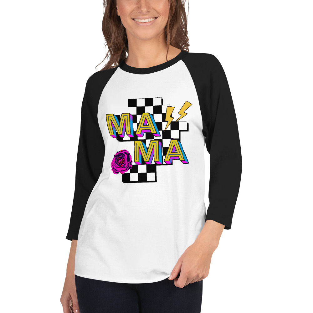 90's Mama 3/4 sleeve raglan shirt