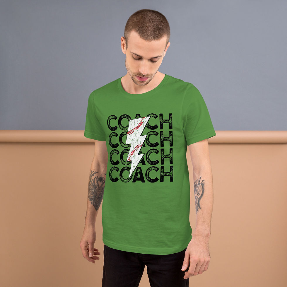 Thumbnail: Baseball Coach Bolt Unisex t-shirt