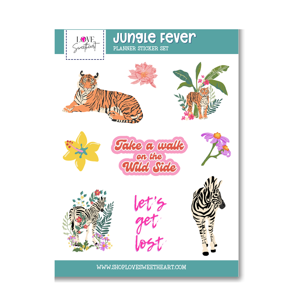 Thumbnail: Jungle Fever Planner Sticker Pack | 4 Sheets