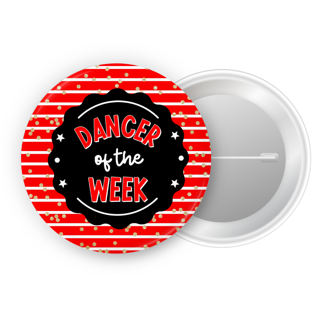 Glitter Stripe | Dancer of the Week Award Pin | CHOOSE COLOR