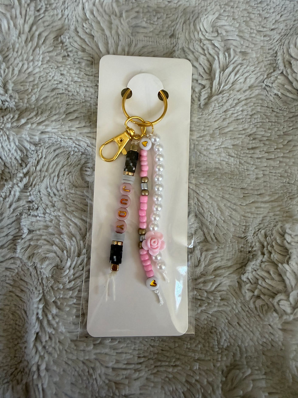 Thumbnail: Beaded Name Keychain | J