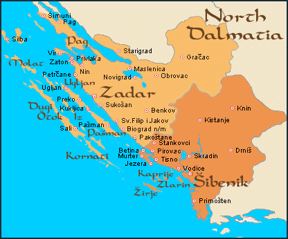 Regions of Croatia - North Dalmatia