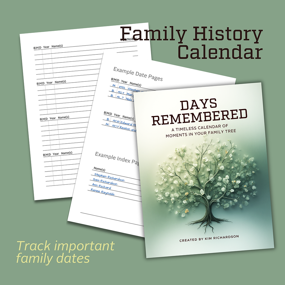 Thumbnail: Family History Calendar