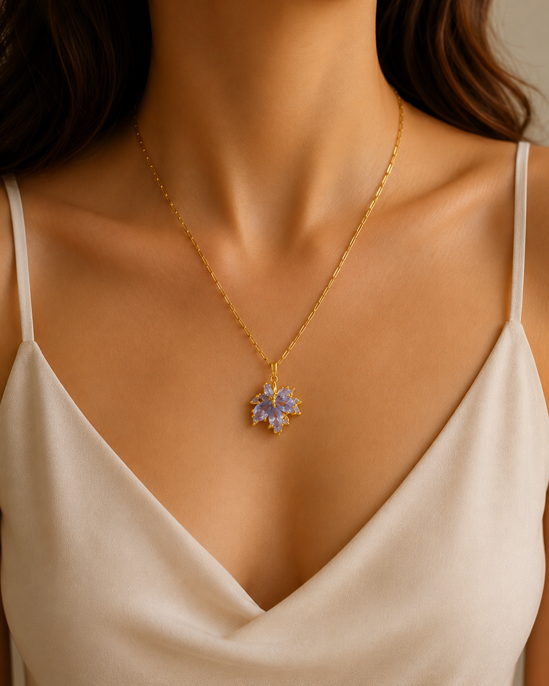 Bordeaux Leaf Necklace and Earring Set (One Piece)