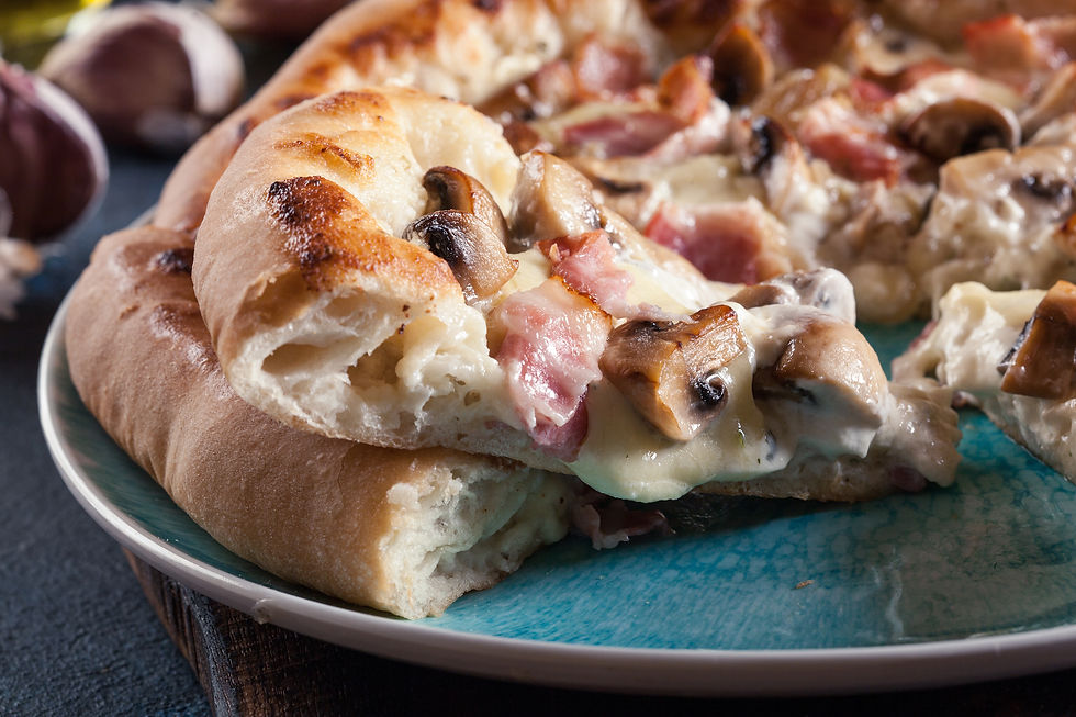 Thumbnail: Cut section of homemade pizza