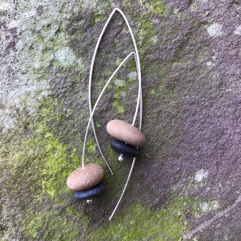 Thumbnail: Stacked Stone Earrings