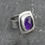 Thumbnail: Amethyst and Leaf Texture Ring