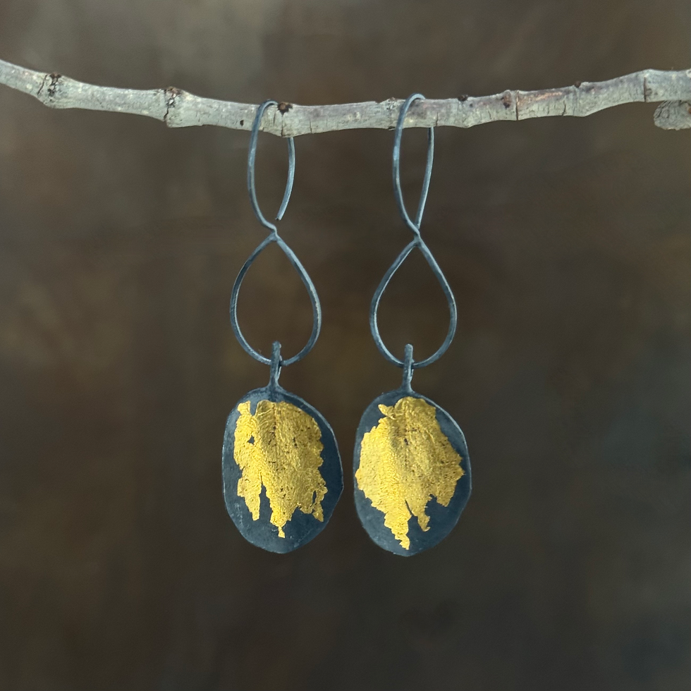 Thumbnail: Manzanita Leaf  and Gold Earrings