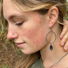 Crinkle Pod Hoop Earrings