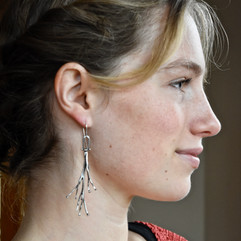 Hinged Flax Pod Earrings