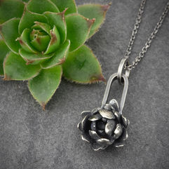 Round Succulent Charm Necklace