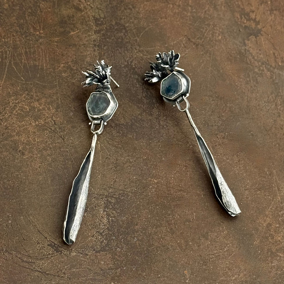 Thumbnail: Blue Tourmaline, Cedar sprigs and Milkweed Pods